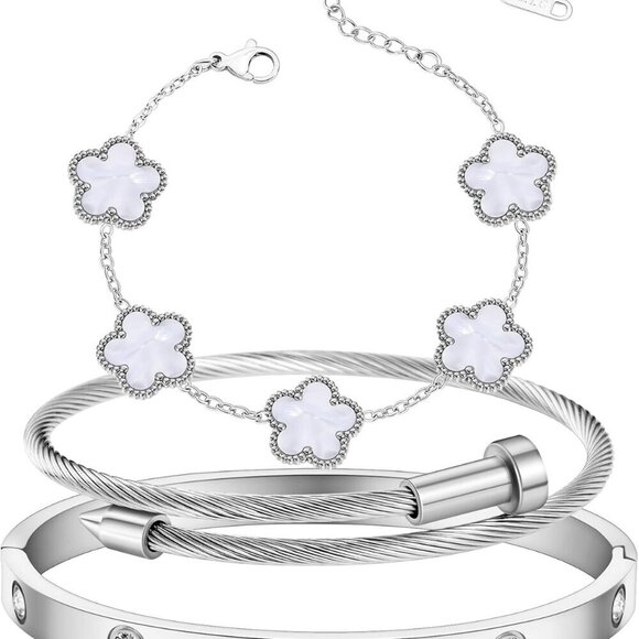Jewelry - Gold Bracelets for Women 18K Gold Plated Love Friendship Bracelet With Cubic Zir